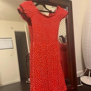 H&M red polka dot dress